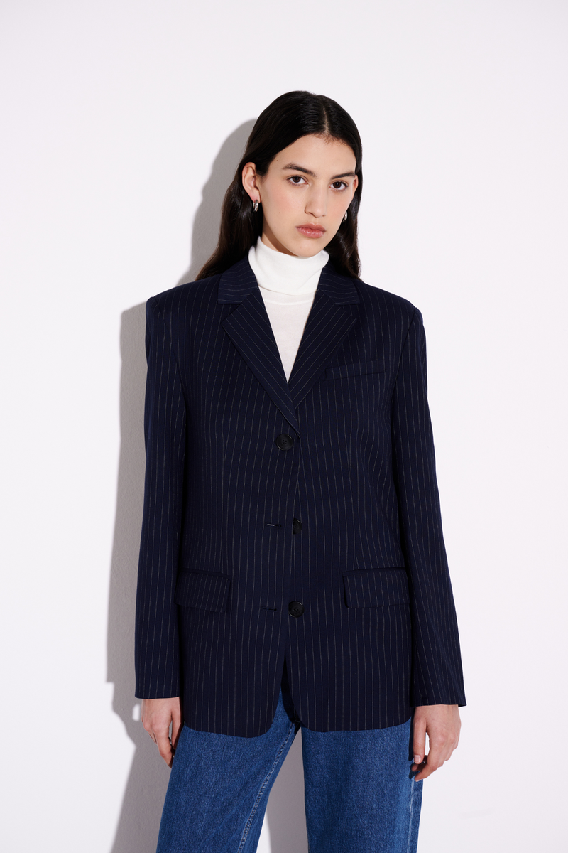 Nude Lucy Bailey Pinstripe Blazer | Move Athletica