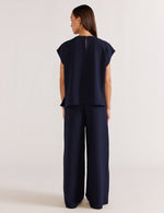 Staple the Label Remy Boxy Top - Navy
