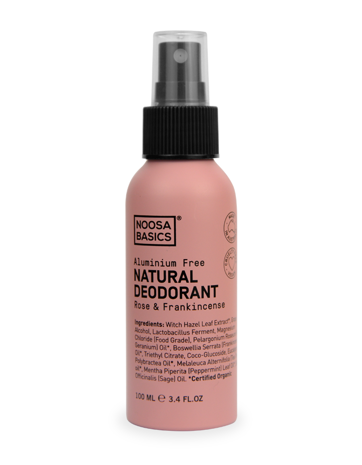 Noosa Basics Natural Deodorant Spray - Rose & Frankincense 100ml