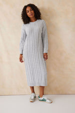 Ceres Life Cable Knit Dress Grey