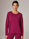 Running Bare Cosmic Workout Long Sleeve Tee - Berry