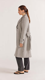 Staple The Label Reade Belted Coat - Grey