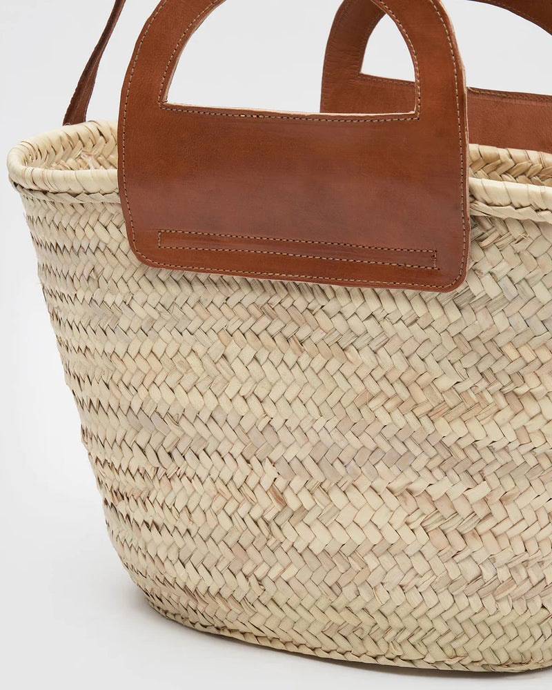 Miz Casa & Co Mini Bree Brown Basket Bag