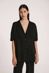 Nude Lucy Lucia Cupro Shirt - Black