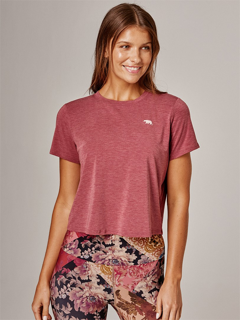 Runing Bare Elevate Crop Workout Tee