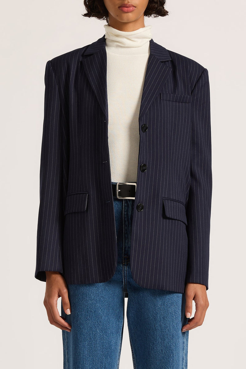 Nude Lucy Bailey Pinstripe Blazer | Move Athletica