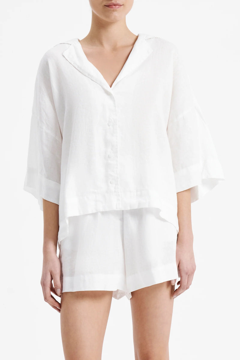 Nude Lucy Lounge Linen Shirt - White