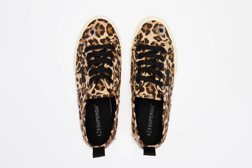 Superga 2750 Classic Leopard Sneaker - Black